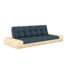 Karup Design Base Sovesofa Clear Lacquered M. Armlæn - 757 Petrol Blue