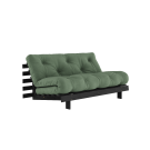 Karup Design Roots 160 Sovesofa Black Night Lacquered - 756 Olive Green