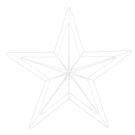 House Doctor Stjerne Wire Hvid - Stor