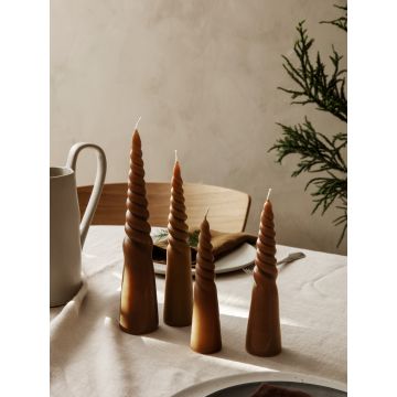 Ferm Living stearinlys, Twisted Candles Amber