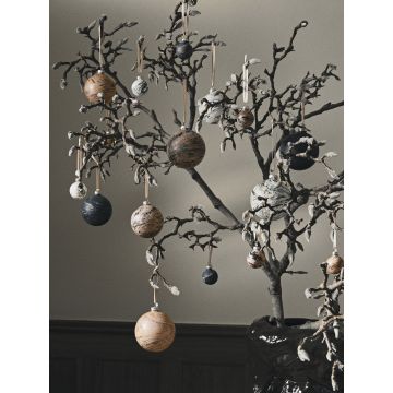 Ferm Living Marble Baubles - L - Set of 4