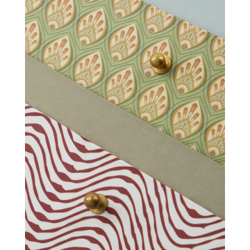 House Doctor Opbevaringbokse Keep Rød/ Khaki Sæt Af 2