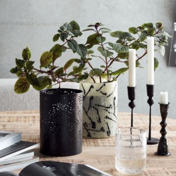 House Doctor Rando Fyrfadsstage Sort