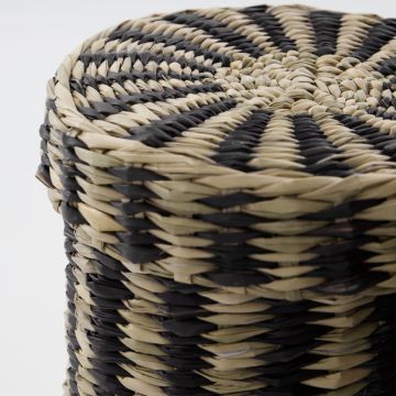 House Doctor Home Opbevaringsbokse, Sæt m. 3 stk., Brunstribet