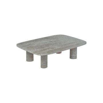 Blomus Volos Sidebord Travertine Silver L Rectangular