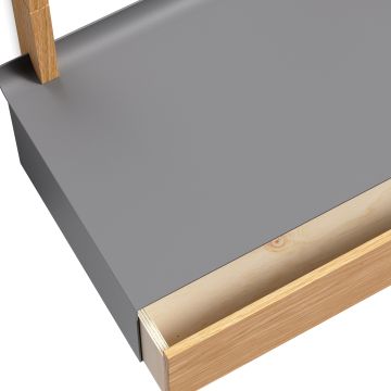 PLEASE WAIT to be SEATED Skuffe 50 cm - Oak/Grey