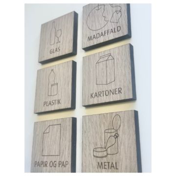 ReCollector Affaldsmærker i træ