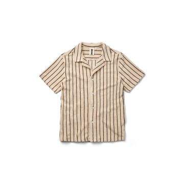 Bongusta Naram Knitted skjorte - Creme & Ink