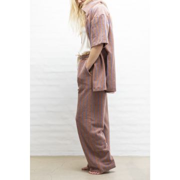 Bongusta Naram Knitted skjorte - camel & ultramarine blue