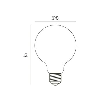 Design By Us Globe Bulb Ø80 Milky