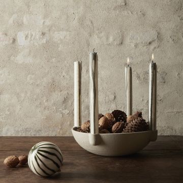 Ferm Living Bowl Lysestage Keramik Stor