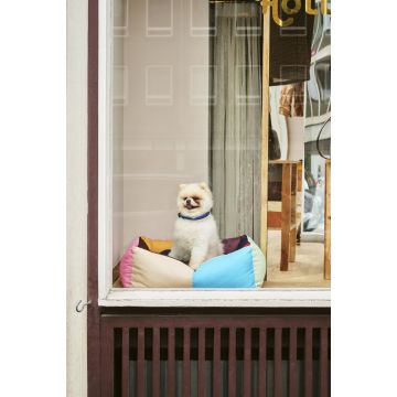 HAY Dogs Collar Flat S/M Blue/Off-White