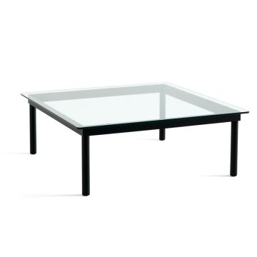 HAY Kofi Sofabord 100 x 100 x h 36 cm Sort vandbaseret clear glass