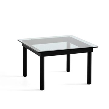 HAY Kofi Sofabord 60 x 60 x h 36 cm Sort vandbaseret clear glass