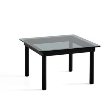 HAY Kofi Sofabord 60 x 60 x h 36 cm Sort vandbaseret grey tinted glass
