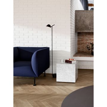 Audo Copenhagen Plinth Sidebord Cubic Hvid Marmor