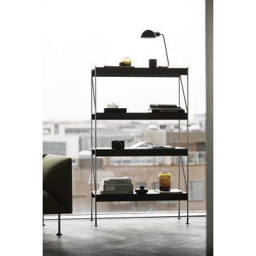 Audo Copenhagen Zet Shelves 1x4 Chrome/Smoked