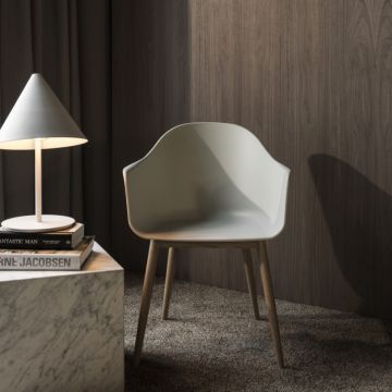 Audo Copenhagen Harbour Spisebordsstol Hvid/Eg