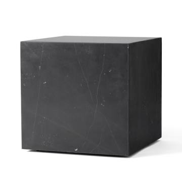 Audo Copenhagen Plinth Sidebord Cubic Sort Marmor