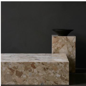 Audo Copenhagen Plinth Tall Sidebord Kunis Breccia