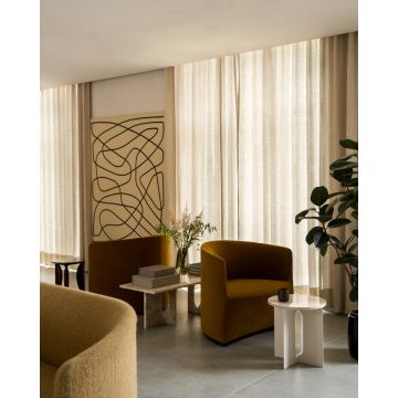 Audo Copenhagen Androgyne Side Table, Steel Base, Ivory