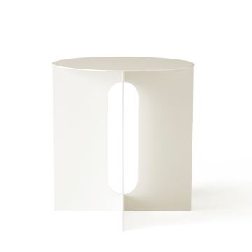 Audo Copenhagen Androgyne Side Table, Steel Base, Ivory
