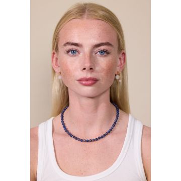 Soï Blå Jade Krystal halskæde