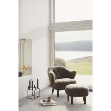 Audo Copenhagen Ingeborg Fodskammel Sheepskin Sahara/Røget eg