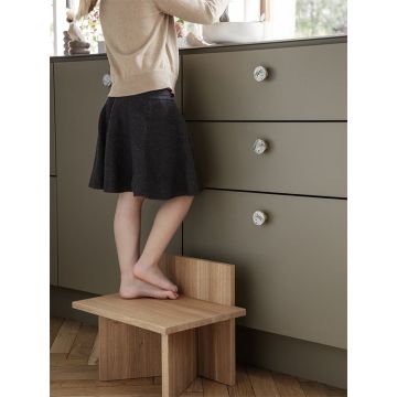 Ferm Living Oblique Stool Black Stained Ash