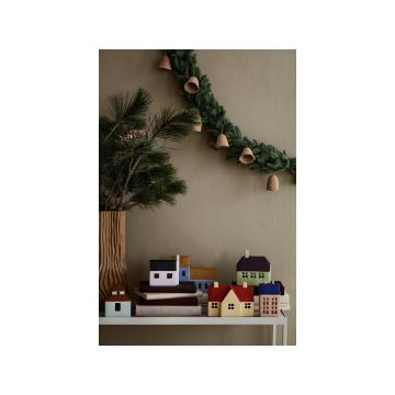 Broste Copenhagen Deko Hus Bo Keramik Light Purple / Forest Green