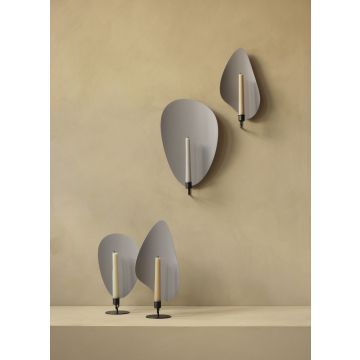 Audo Copenhagen Flambeau Lysestage H34 Table, Bronzed Brass/Grey