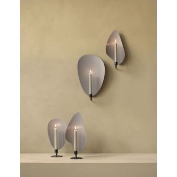 Audo Copenhagen Flambeau Candle Holder, Wall Black/Polished Brass h 40 cm