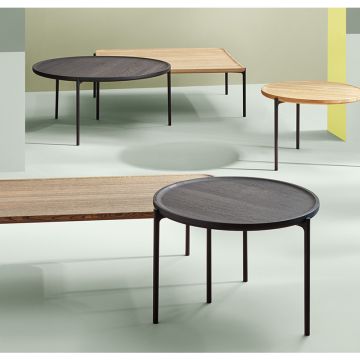 PLEASE WAIT to be SEATED Savoye Sofabord Sortbejdset Eg 50x120 cm