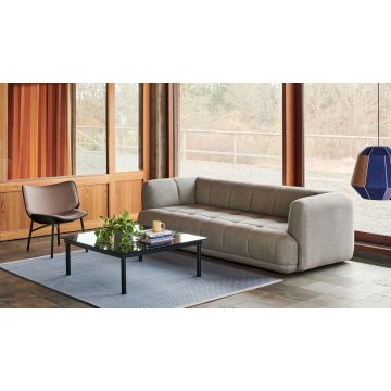 HAY Kofi Sofabord 100 x 100 x h 36 cm Sort vandbaseret clear glass