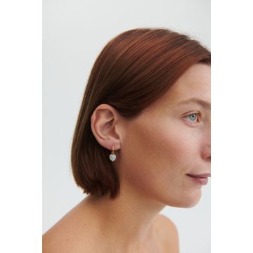 Pernille Corydon Ocean Heart Øreringe Sølv