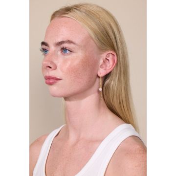 Soï Ella Rosa Jade Krystal øreringe