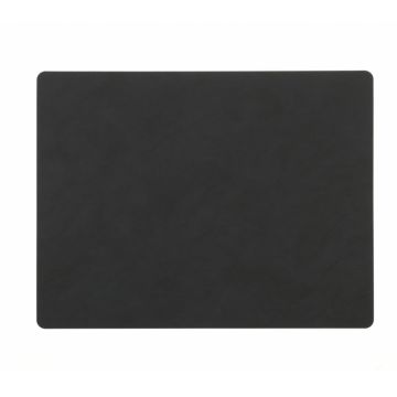 Lind DNA Table Mat Dækkeserviet Square Black-Softbuck