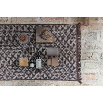 Mette Ditmer Morocco Bademåtte Chocolate & Off White
