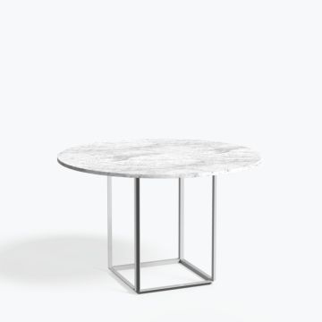 New Works Florence Dining Table White Carrera Marble