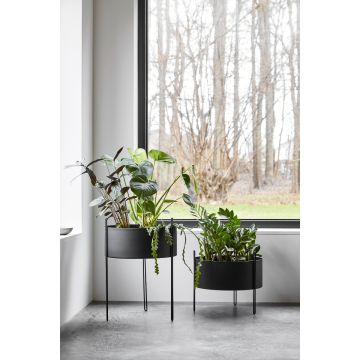 WOUD Pidestall Planter Large Black